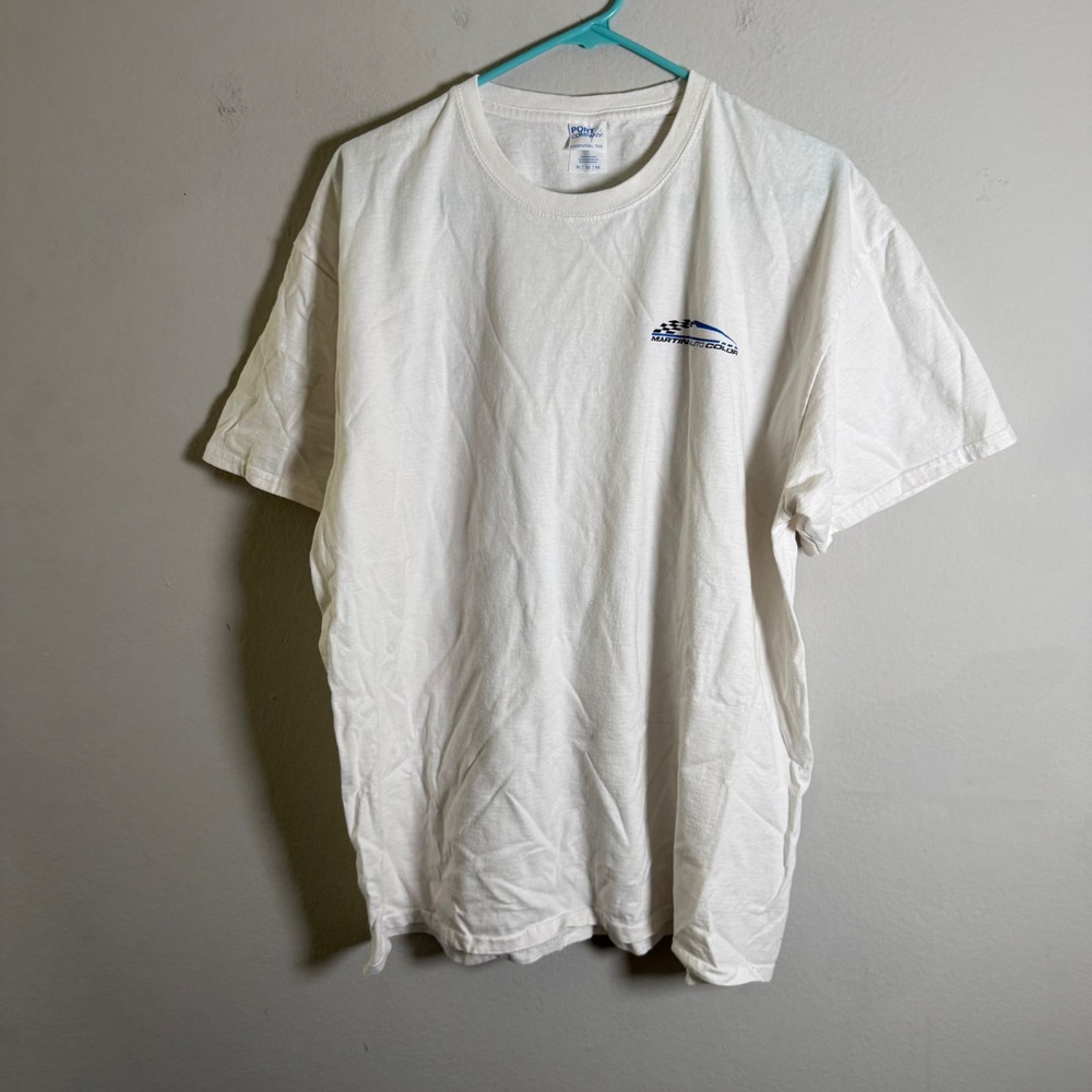 Martin Auto Color Port & Company Graphic T-Shirt Mens XL White PPG Racing Tee